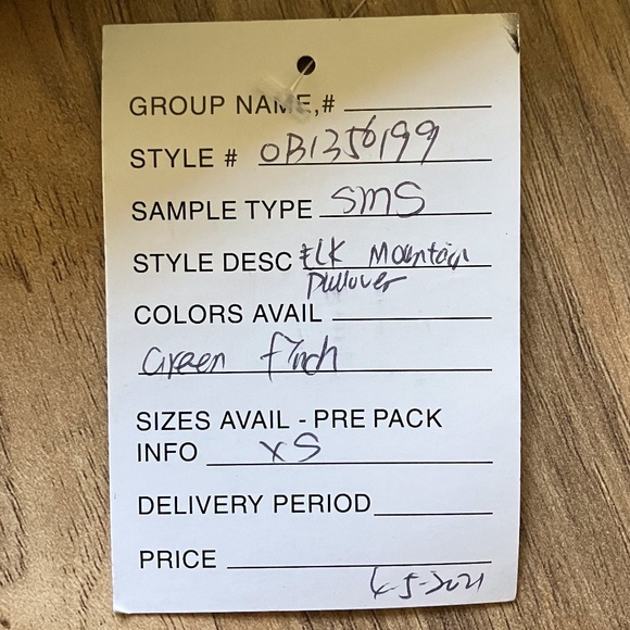 NWT - Free People Elk Mountain Pull Over Green Finch XS - Picture 10 of 10